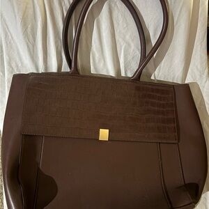 a new day Dark Brown Tote Bag